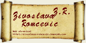Živoslava Romčević vizit kartica
